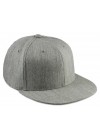 Flexfit Premium Fitted Flat Bill Cap - Heather Gray